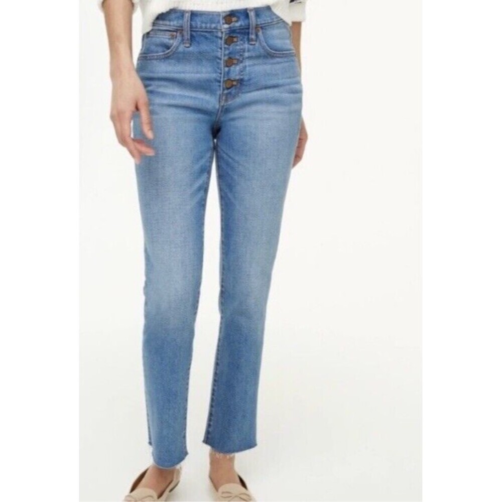 J. Crew Factory Essential straight jean in all-day stretch Size 28 blue
